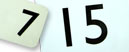 Standard numbers in black