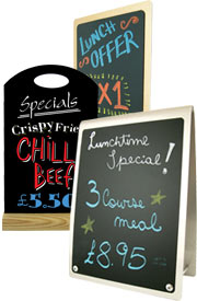 table blackboards, chalk boards