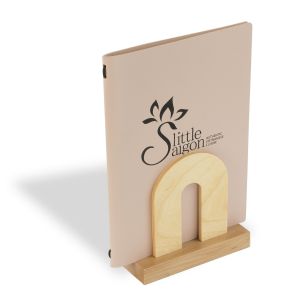 Wooden menu holder  Leaflet display stands