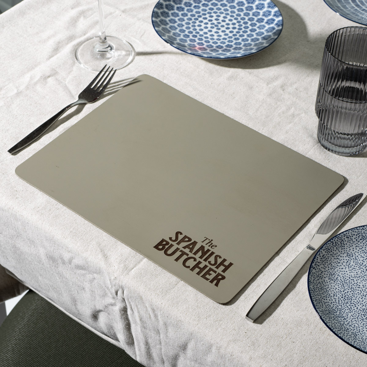 Set Di 6 Tovagliette Fronte-Retro In Ecopelle Premium, Verde/Grigio, 44,5x30 Cm, + 6 Sottobicchieri, Resistenti Al Calore - 3