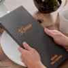 tweed restaurant menus, tweed menus, tweed menu covers, blue tweed menus, traditional menus, traditional menu covers, traditional restaurant menus.
