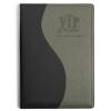 Milan Faux Leather Room Folder Grey and Black